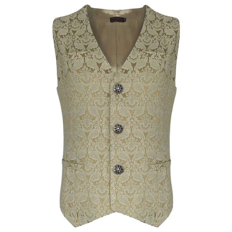 Pentagramme Palatine Men Cream Color Waistcoat 